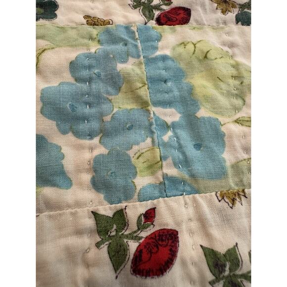 Vintage Hand Quilted Log Cabin Housetop Quilt Concentric Squares Abstract 6x7 - Picture 16 of 16